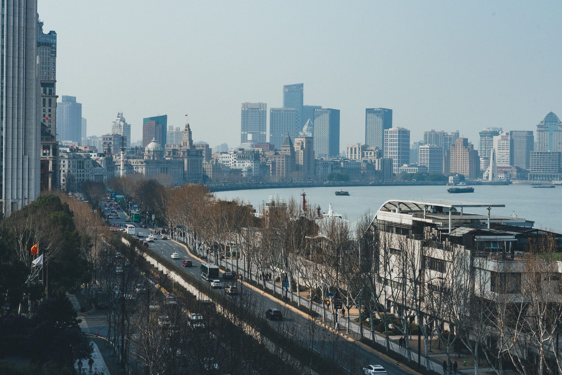 Shanghai skyline and historic neighborhoods travel destination